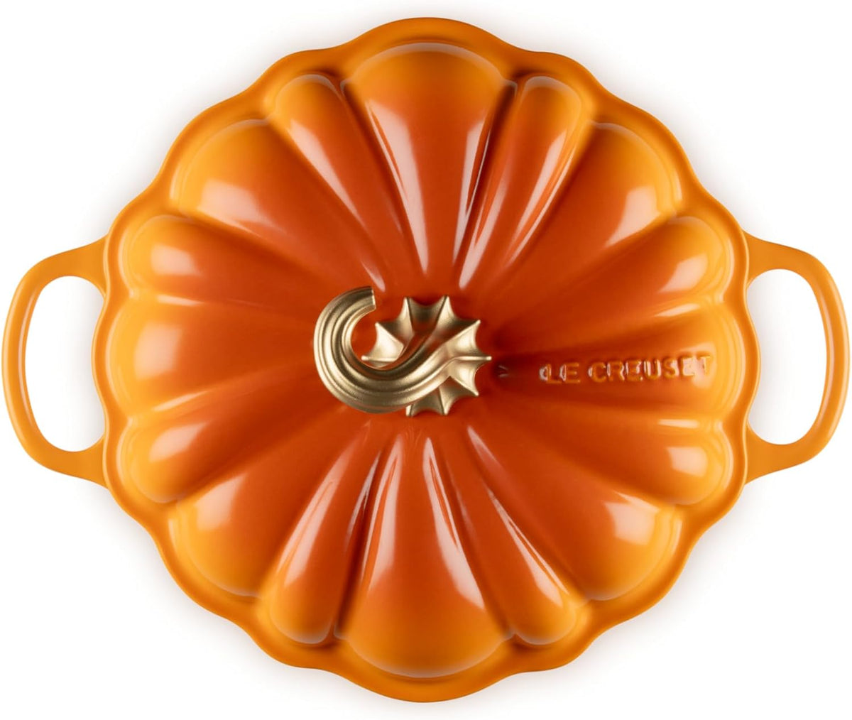 Le Creuset Enameled Cast Iron Signature Pumpkin Cocotte, 4 qt., Persimmon