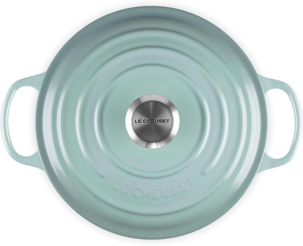 Le Creuset Enameled Cast Iron Round Wide Dutch Oven, 3.5 qt., Sea Salt