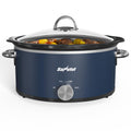 Sunvivi 4QT Slow Cooker, Programmable Pot with Locking Lid, Removable Ceramic Pot, 3 Heating Settings & Time Control,Dishwasher-safe Lid, Grey