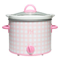 Paris Hilton 6-Quart Manual Slow Cooker, Naturally Nonstick Stoneware Ceramic Insert, Three Settings (Low, High, Warm), Dishwasher Safe Family Size Slow Cooker, Pink