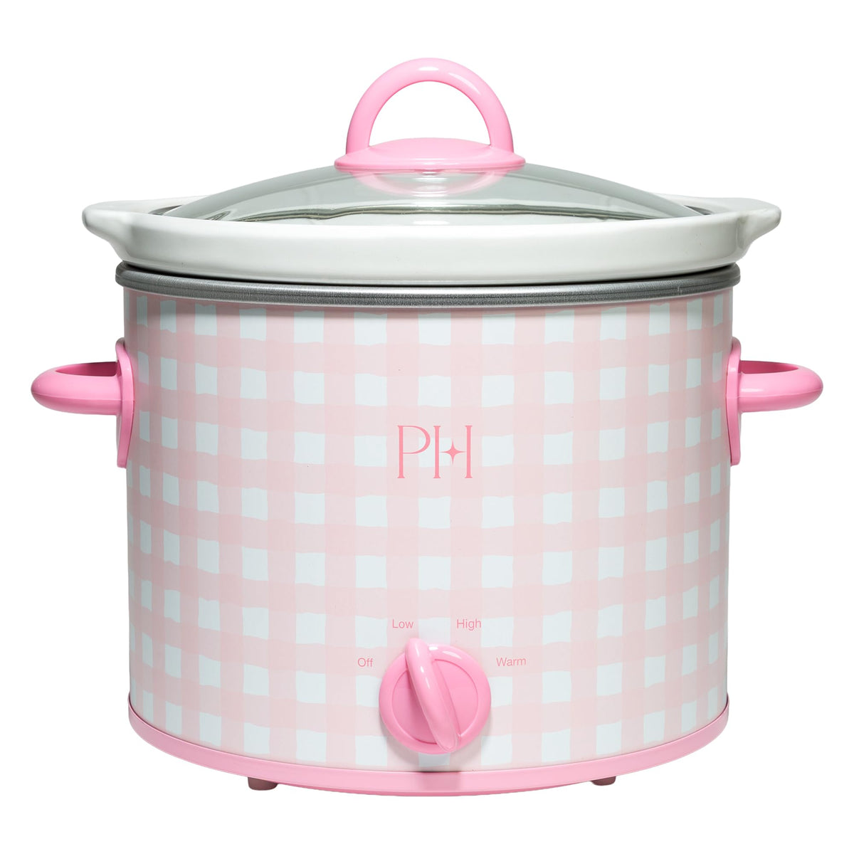 Paris Hilton 6-Quart Manual Slow Cooker, Naturally Nonstick Stoneware Ceramic Insert, Three Settings (Low, High, Warm), Dishwasher Safe Family Size Slow Cooker, Pink