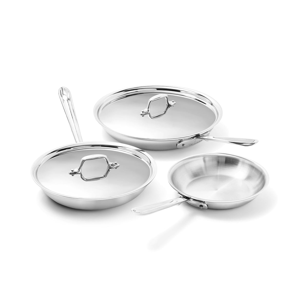All-Clad D3® Stainless Steel 12" Fry Pan with Lid, Made in the USA