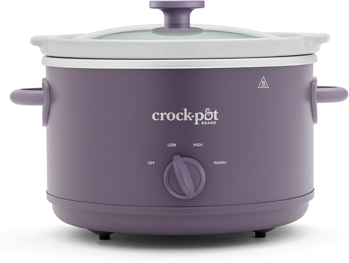 Crock-Pot 3-Quart Manual Slow Cooker, Serves 3+ People, Great for Small Meals, Dips, & Sides; Removable Stoneware is Oven & Dishwasher-Safe, Stainless Steel