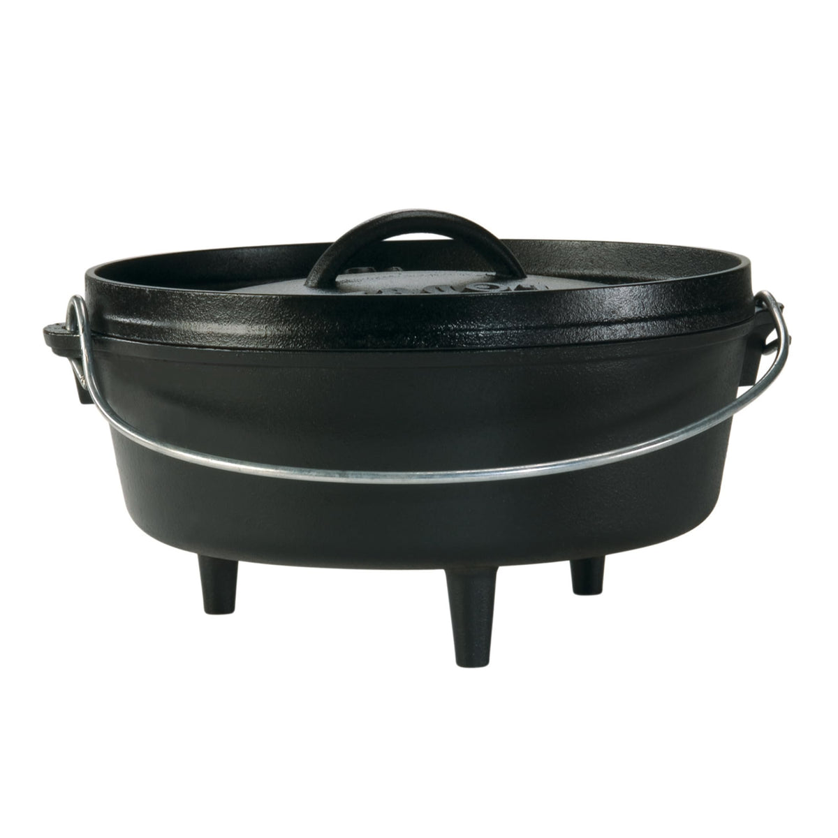 Lodge Pre-Seasoned Cast Iron Deep Camp Dutch Oven with Lid, 10 Quart
