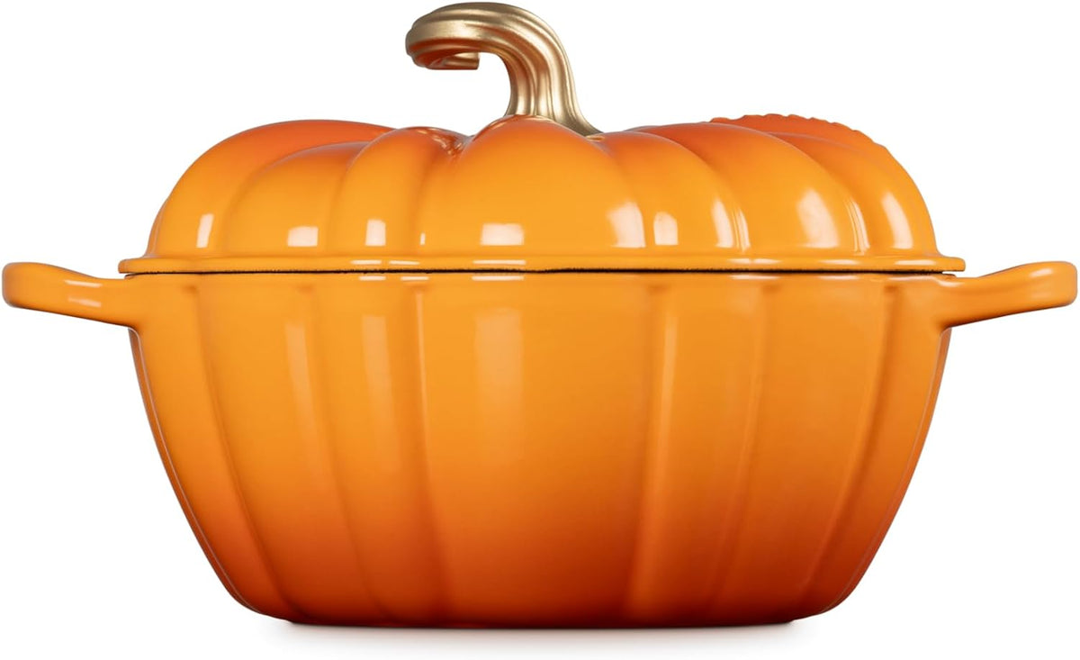 Le Creuset Enameled Cast Iron Signature Pumpkin Cocotte, 4 qt., Persimmon