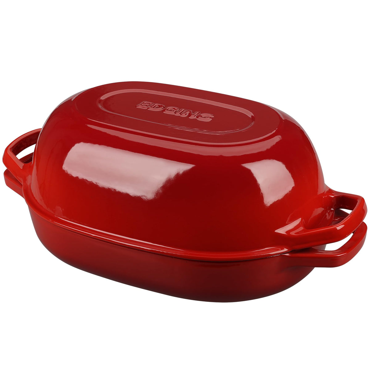 EDGING CASTING Enameled Cast Iron Oval Dutch Oven Pot with Lid, Dutch Oven for Sourdough Bread Baking, Bread Oven, Bread Dutch Oven, Oval Bread Pan, 5qt, White