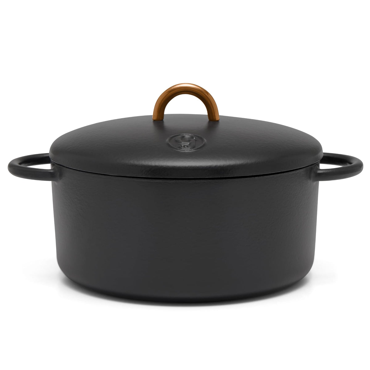 Great Jones 6.75 Quart Enameled Cast Iron Dutch Oven Pot w/Lid (Taffy)