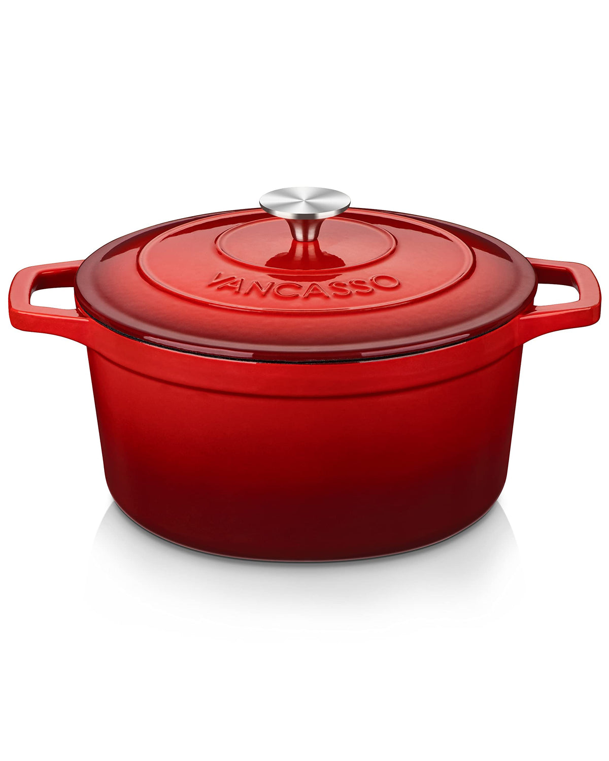 vancasso 2.5 Qt Enameled Cast Iron Dutch Oven with Lid, Blue