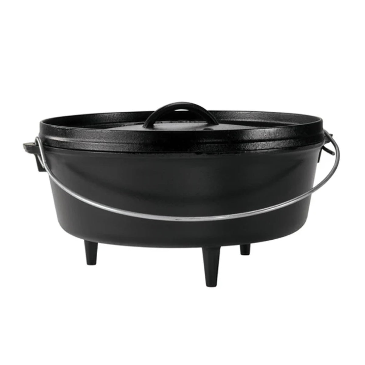 Lodge Pre-Seasoned Cast Iron Deep Camp Dutch Oven with Lid, 10 Quart