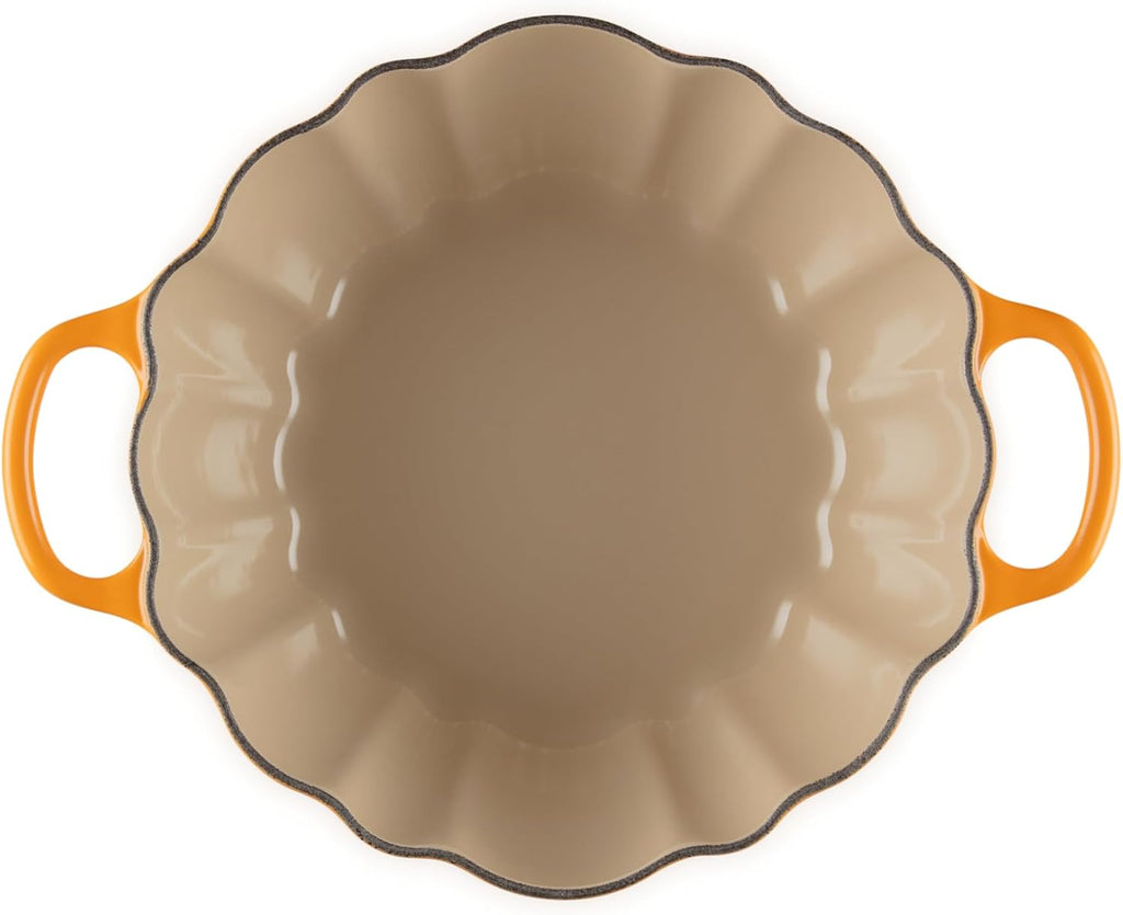 Le Creuset Enameled Cast Iron Signature Pumpkin Cocotte, 4 qt., Persimmon