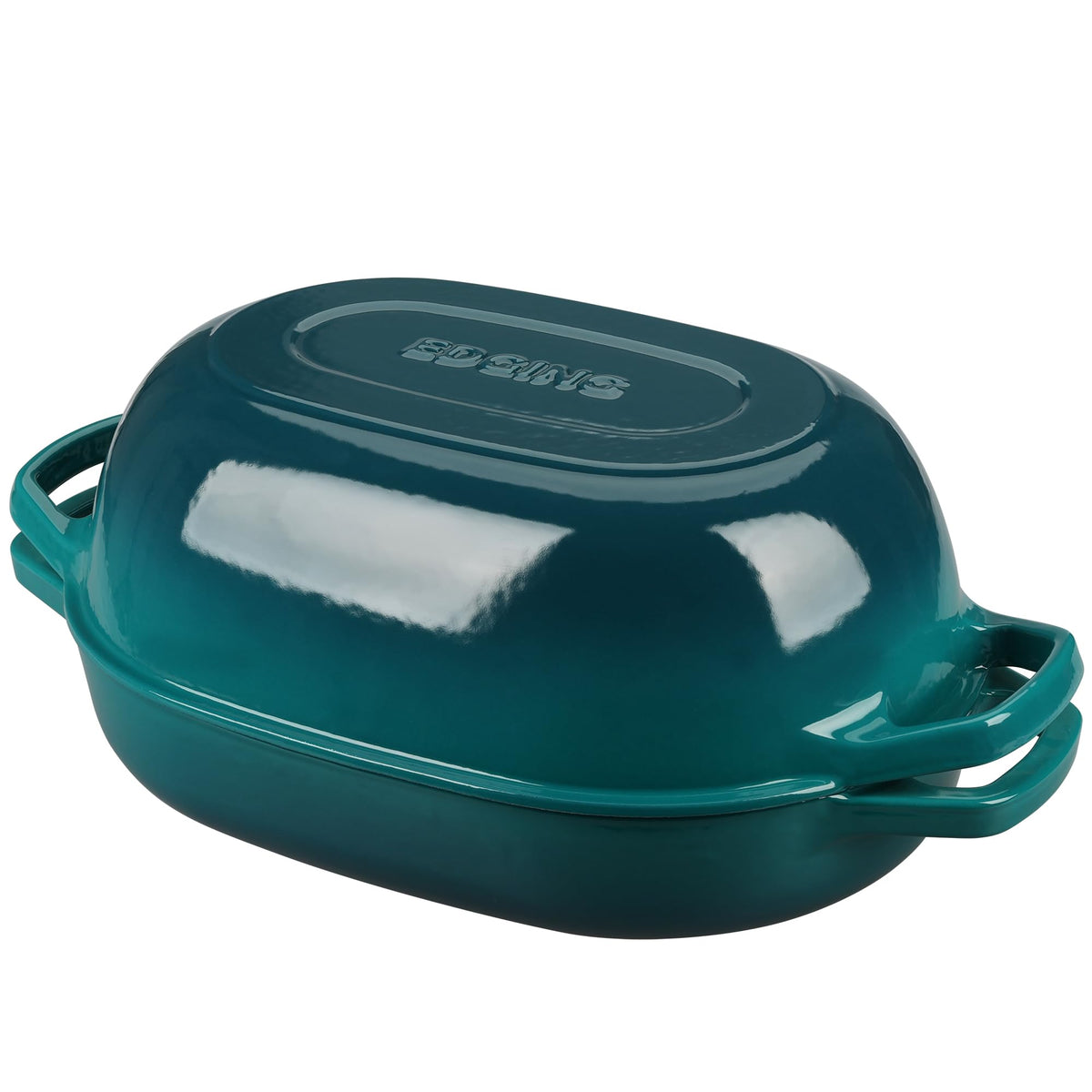 EDGING CASTING Enameled Cast Iron Oval Dutch Oven Pot with Lid, Dutch Oven for Sourdough Bread Baking, Bread Oven, Bread Dutch Oven, Oval Bread Pan, 5qt, White
