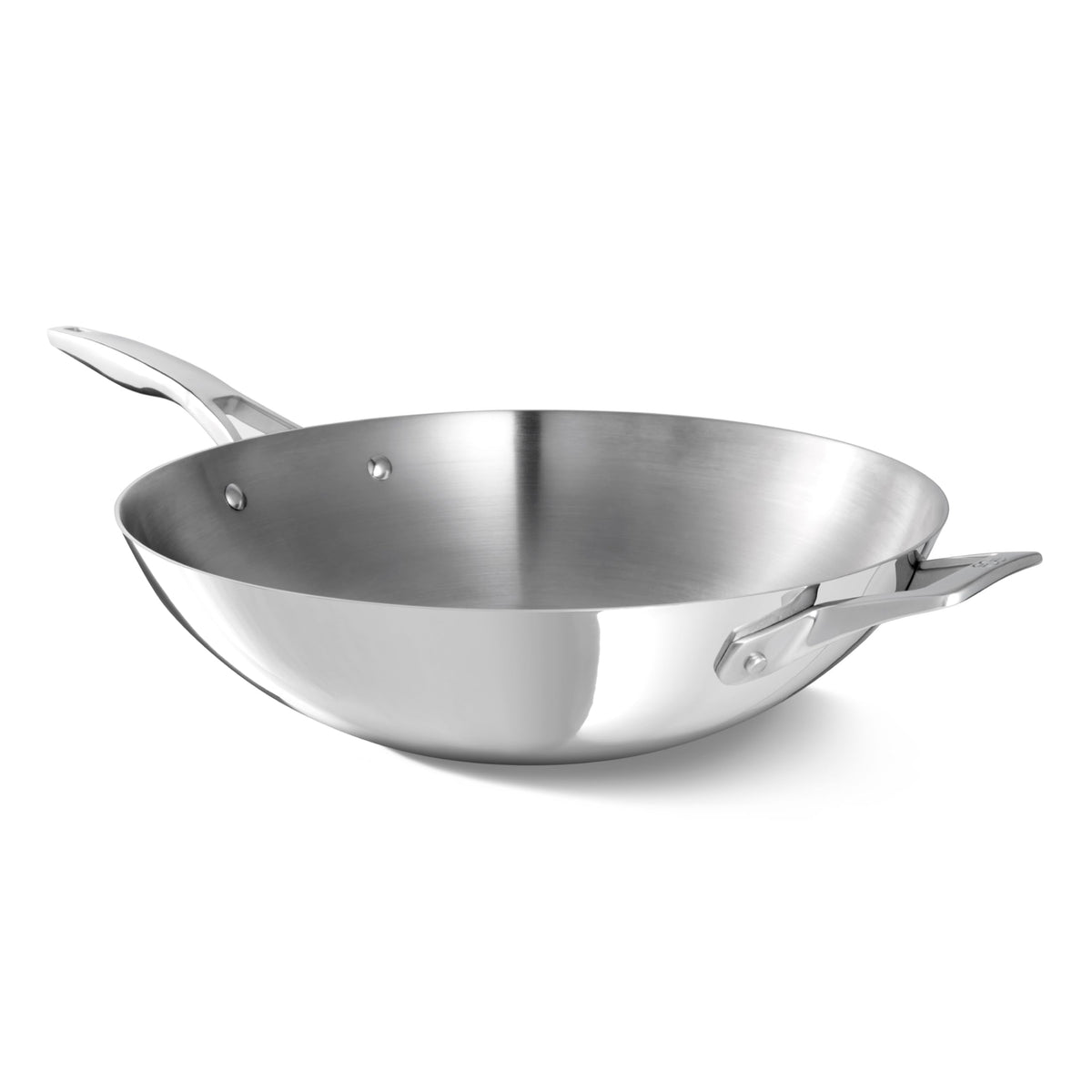 Calphalon Premier Polished 5-Ply Stainless Steel Cookware w/Turbo Heat Tech 13" Wok, Induction, Oven Safe 500F, PFOA Free, Polished Stainless Silver