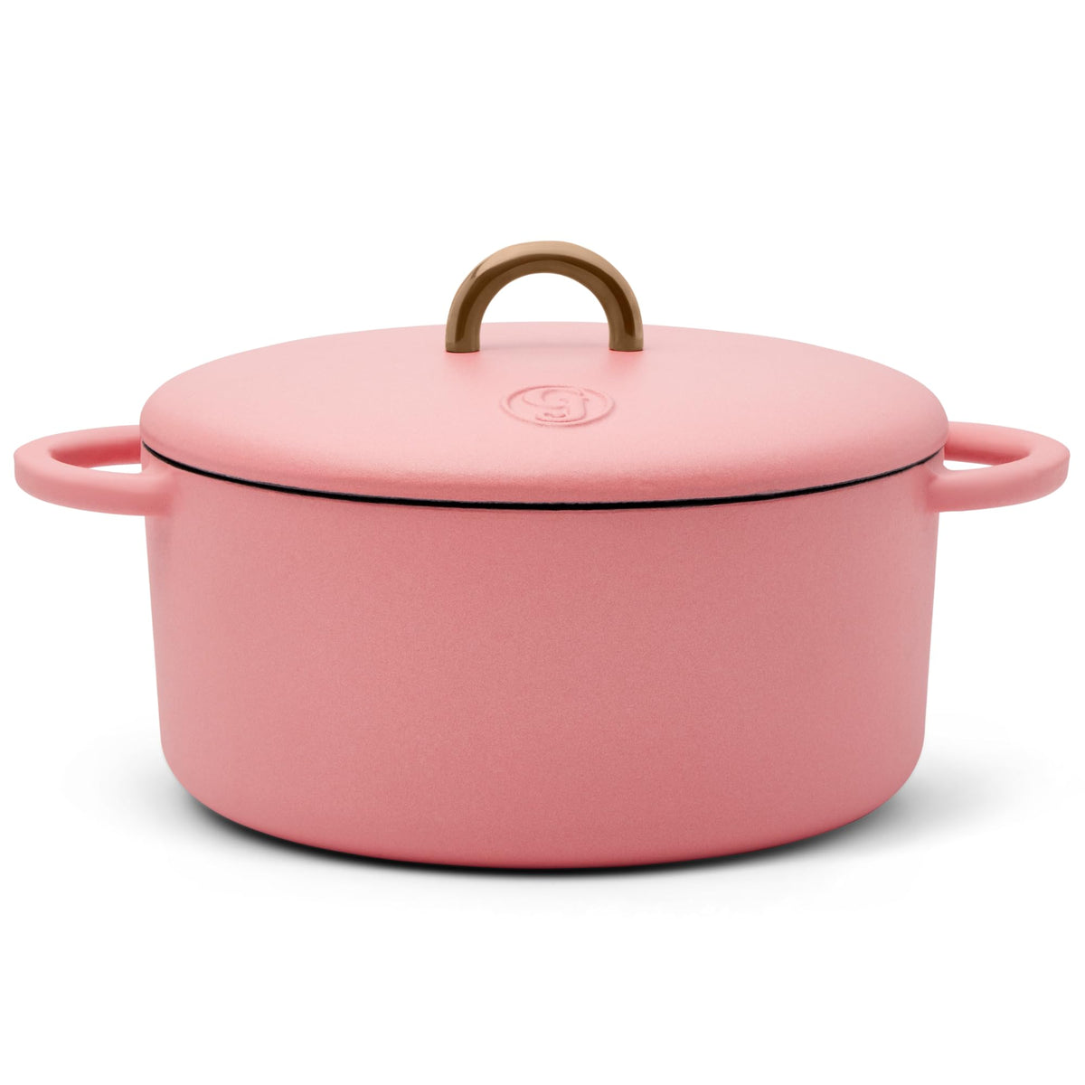 Great Jones 6.75 Quart Enameled Cast Iron Dutch Oven Pot w/Lid (Taffy)