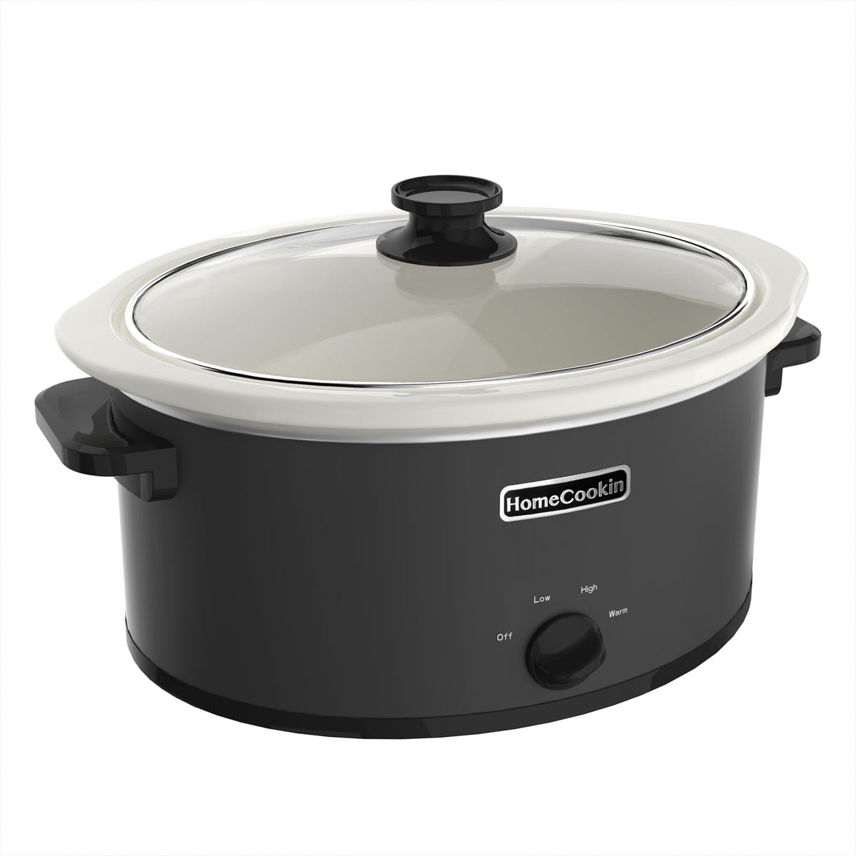 HOMECOOKIN 8 Quart Programmable Slow Cooker, Kitchen Appliances, Perfect Kitchen Small Appliance for Family Dinners, Red Stainless Steel