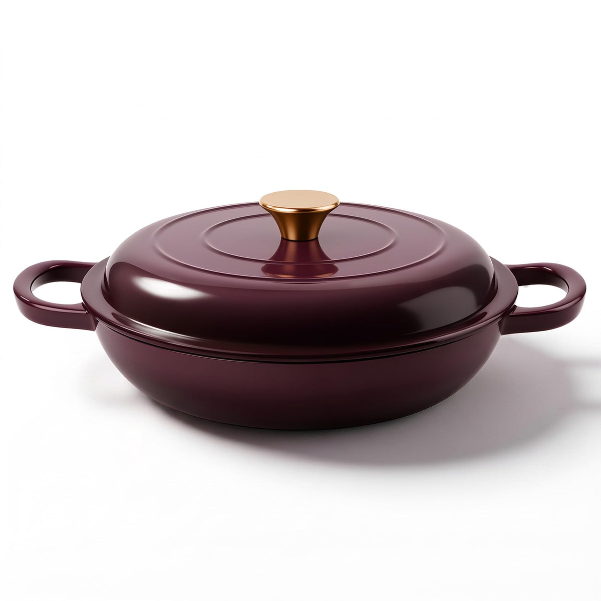 6 Quart Dutch Oven Enameled Cast Iron with Lid - Big Dual Handles - Oven Safe up to 500°F - Classic Round Pot for Versatile Cooking Cream