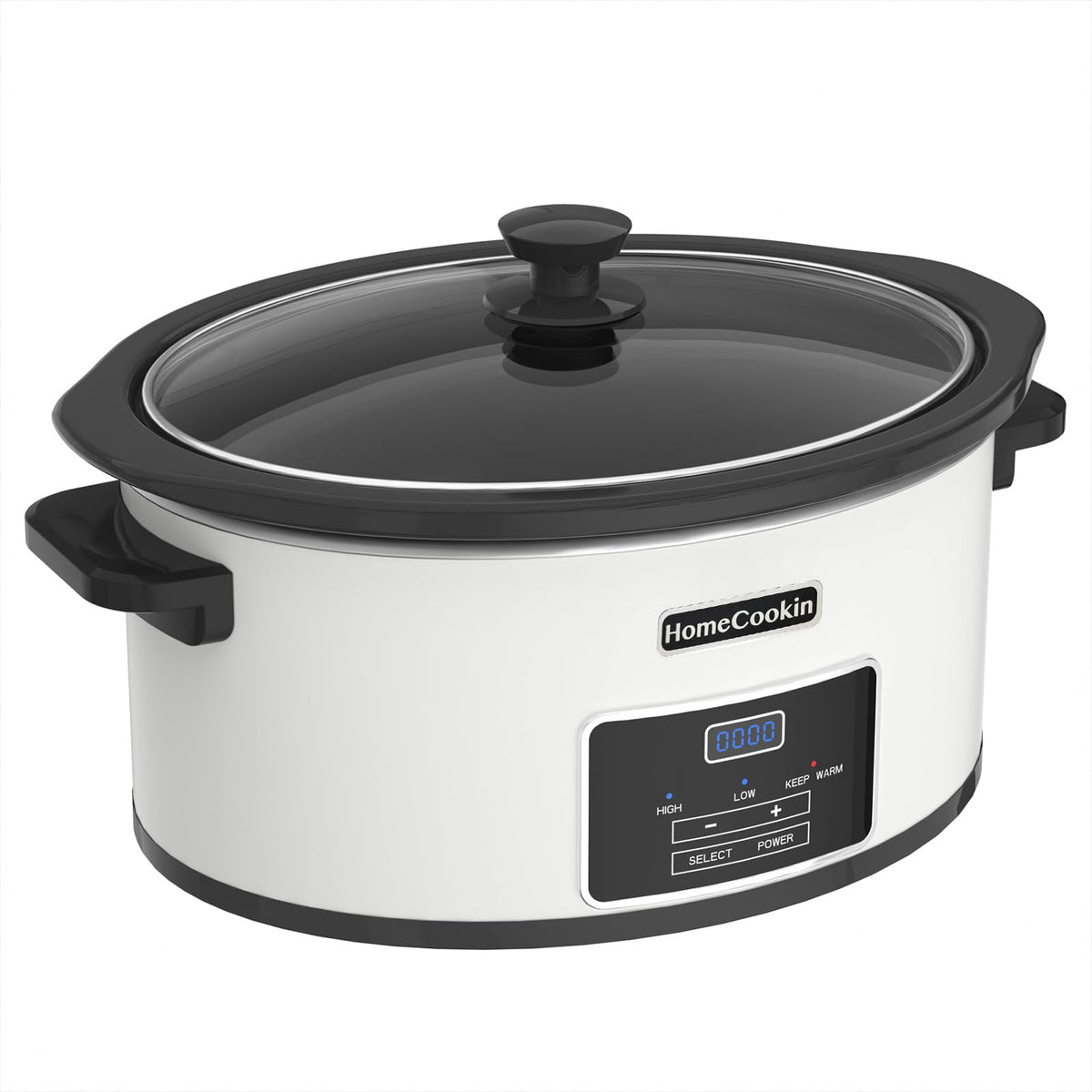 HOMECOOKIN 8 Quart Programmable Slow Cooker, Kitchen Appliances, Perfect Kitchen Small Appliance for Family Dinners, Red Stainless Steel