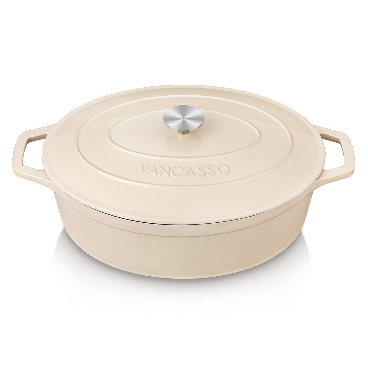 vancasso 2.5 Qt Enameled Cast Iron Dutch Oven with Lid, Blue