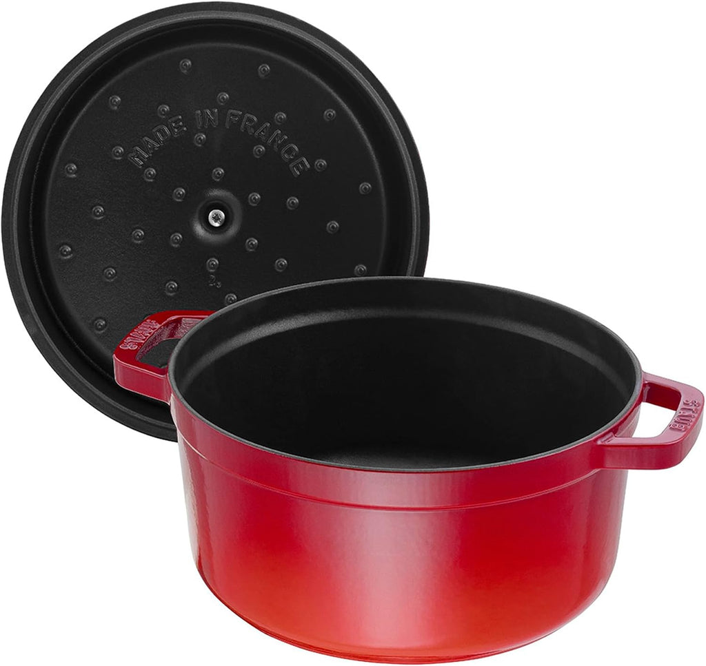 Staub 7-Qt Dutch Oven, Serves up to 7-8 People, Oven Safe to 500°F, Red
