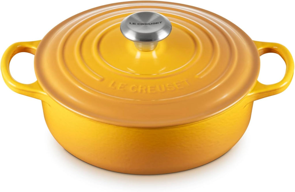 Le Creuset Enameled Cast Iron Round Wide Dutch Oven, 3.5 qt., Sea Salt