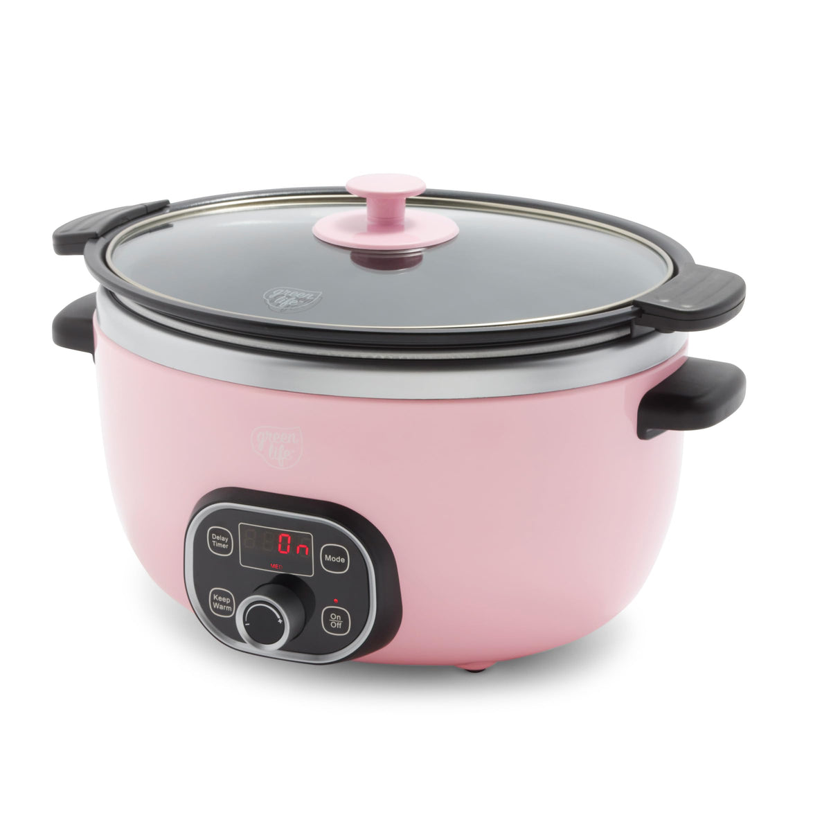 GreenLife 8QT Ceramic Nonstick Slow Cooker, Cooktop/Oven Safe, Cream