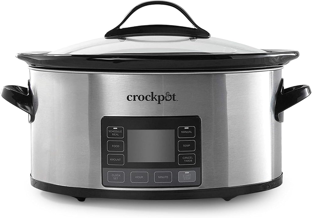 Crock-Pot MyTime Programmable Slow Cooker, Stainless Steel, 6 Quart Oval