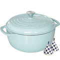 Umite Chef 6QT Enameled Cast Iron Dutch Oven with Lid, Versatile Heavy-Duty Cookware Pot for Baking Bread, Braising, Soups & Stews, Oven & Stovetop Safe with Heat Resistant Gloves（Cream White）