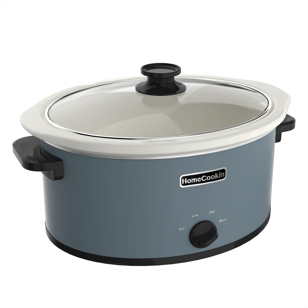 HOMECOOKIN 8 Quart Programmable Slow Cooker, Kitchen Appliances, Perfect Kitchen Small Appliance for Family Dinners, Red Stainless Steel