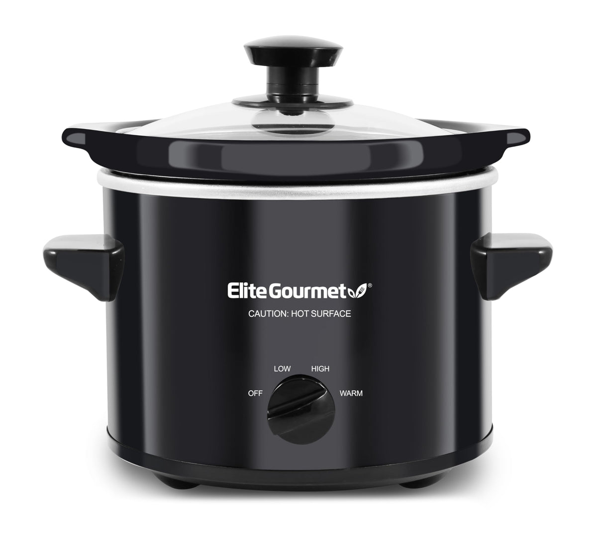 Elite Gourmet MST-350B Electric Slow Cooker, Adjustable Temp, Entrees, Sauces, Stews & Dips, Dishwasher Safe Glass Lid & Crock (3 Quart, Black)