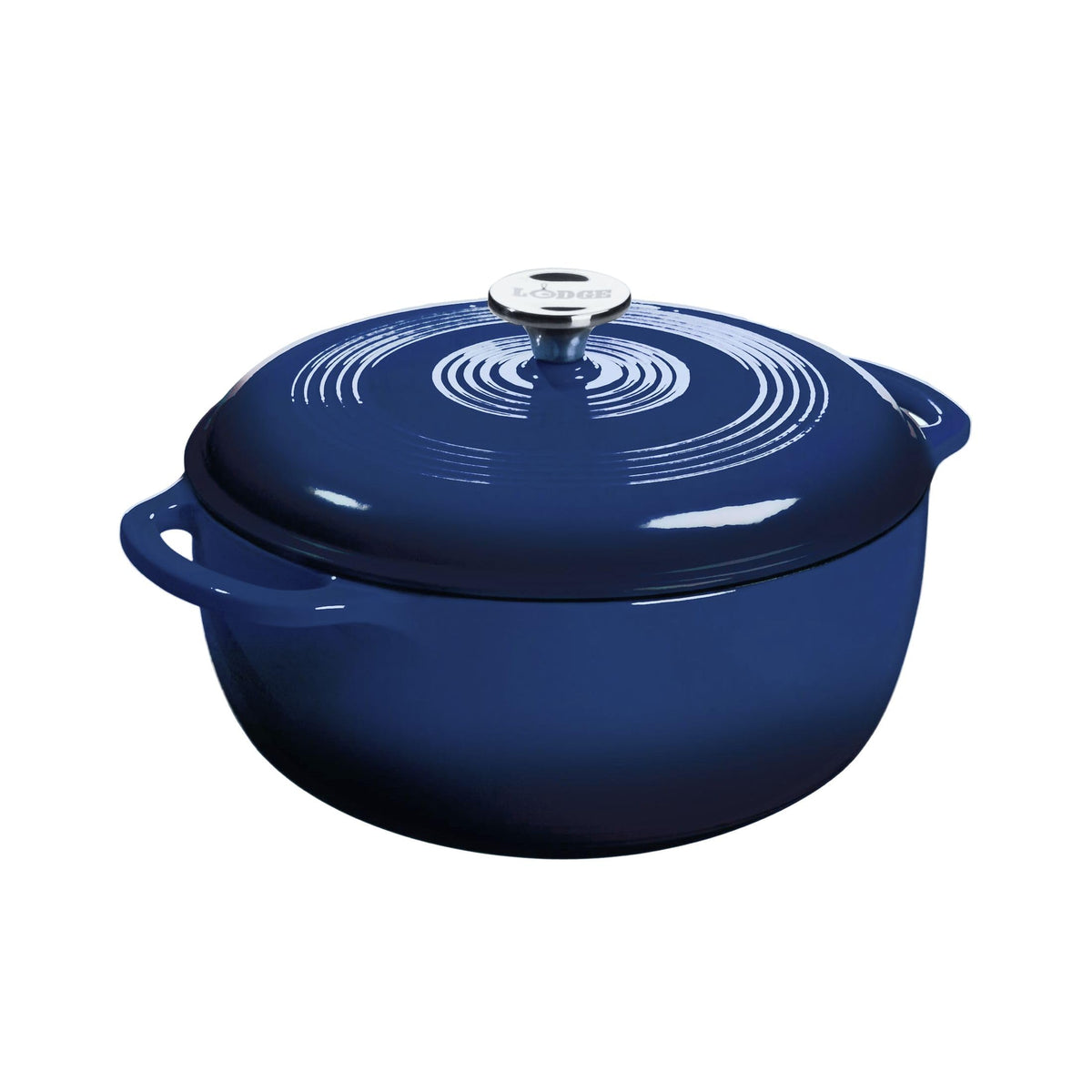 Lodge Essential Enamel Cast Iron Dutch Oven, 6 Quart, Oyster White