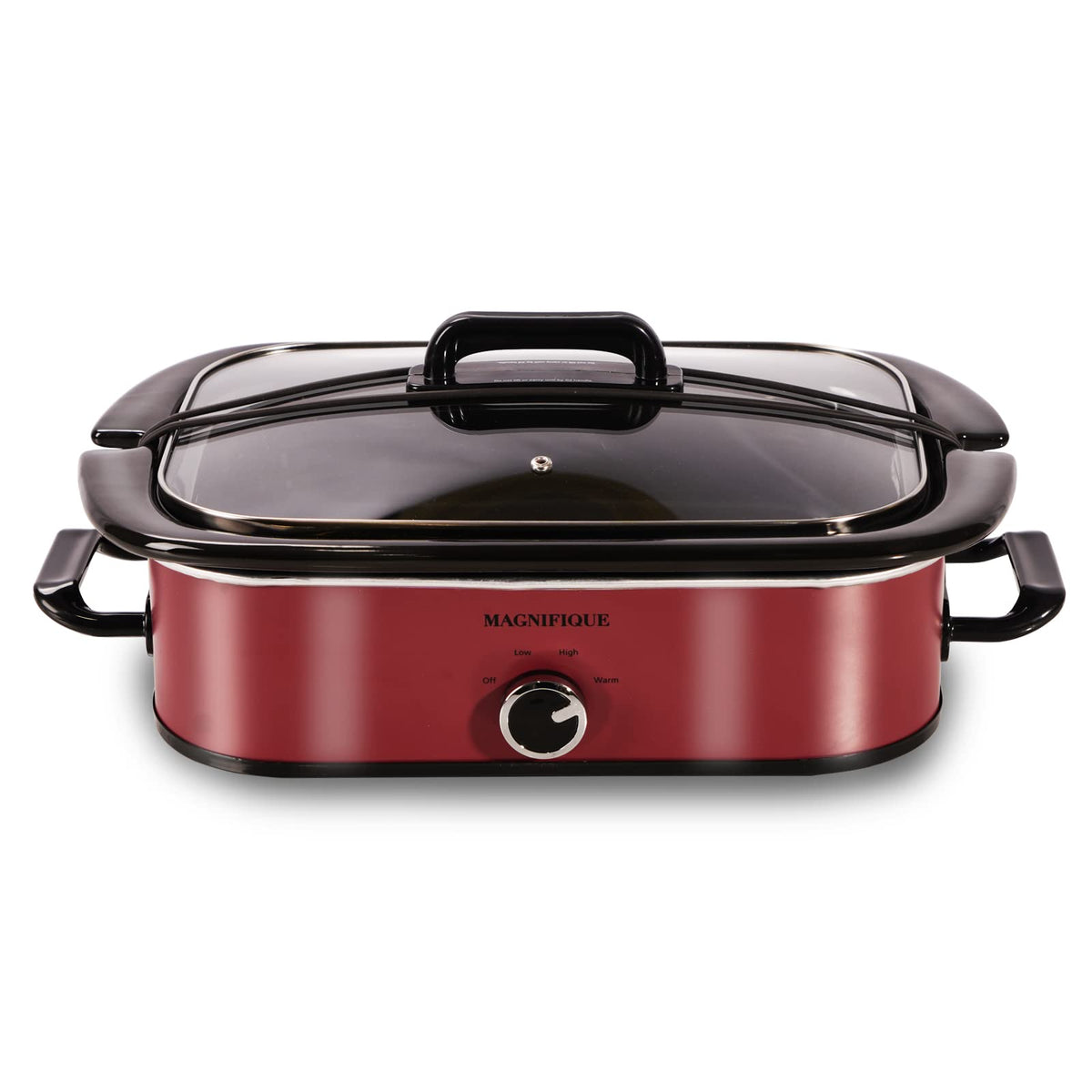 4-Quart Slow Cooker with Casserole Manual Warm Setting - Perfect Kitchen Small Appliance for Family Dinners, Dishwasher Safe Crock, Stainless Steel