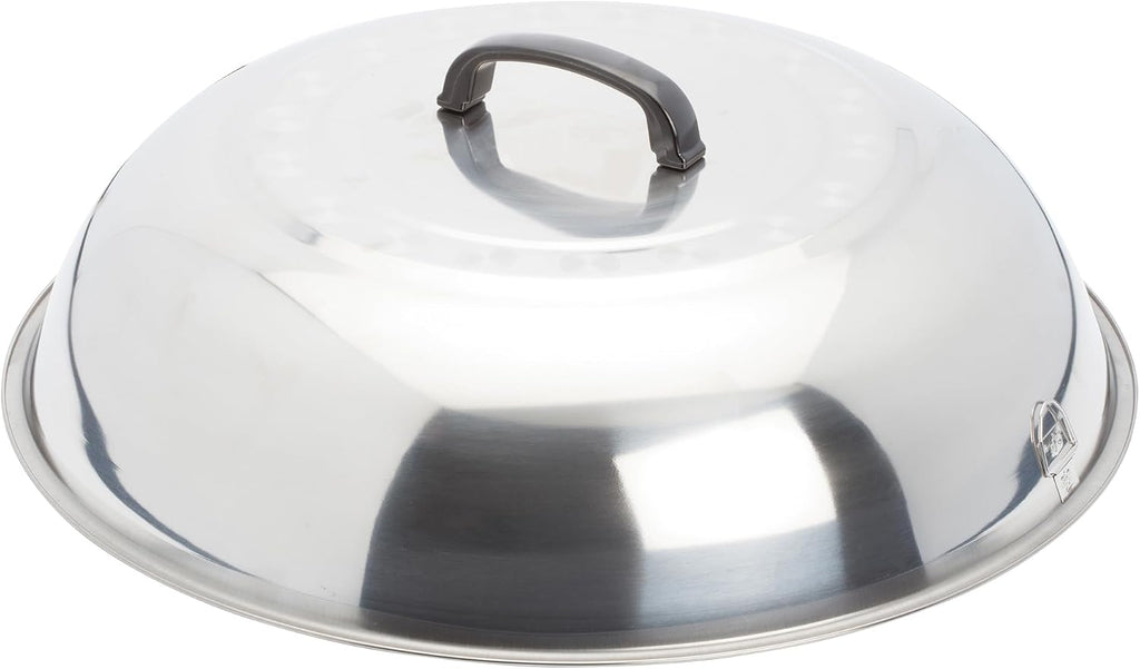 Winco 16" Black Carbon Steel Commercial Wok