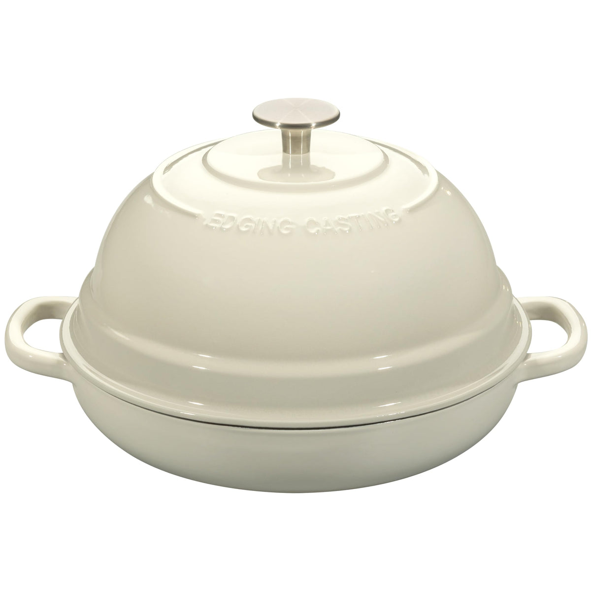 EDGING CASTING Enameled Cast Iron Dutch Oven Pot with Lid, Round Bread Oven for Homemade Sourdough Bread Baking, 6 Quart, Seasalt