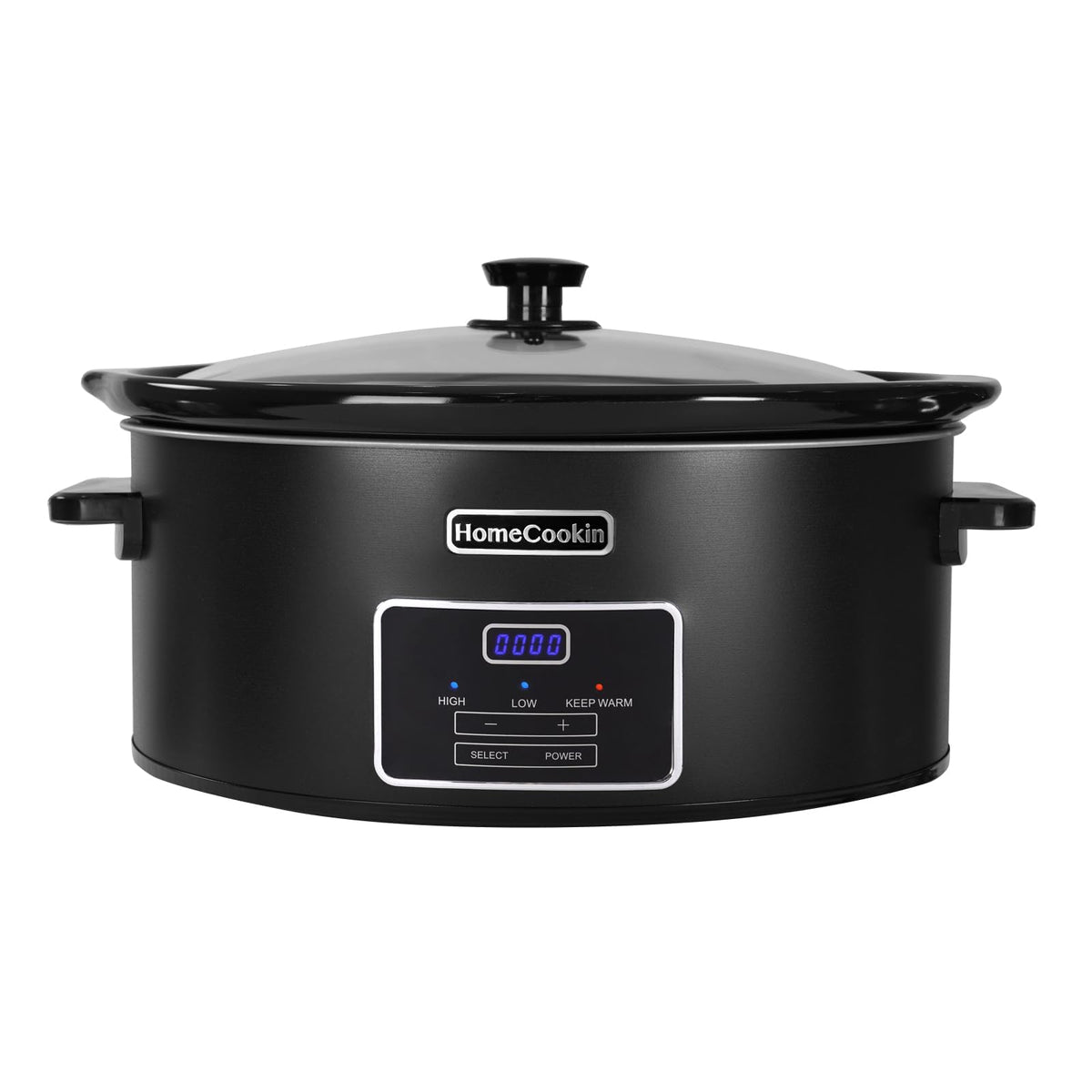 HOMECOOKIN 8 Quart Programmable Slow Cooker, Kitchen Appliances, Perfect Kitchen Small Appliance for Family Dinners, Red Stainless Steel