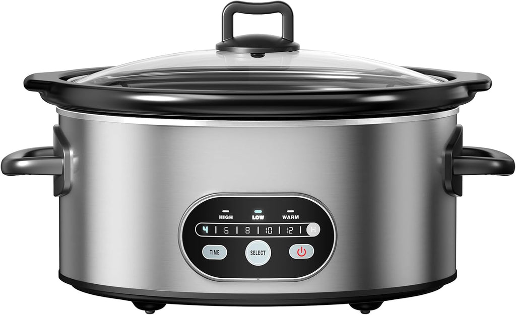 OLIXIS Slow Cooker 6 Quart, Programmable Slow Cooker with 3 Temperature