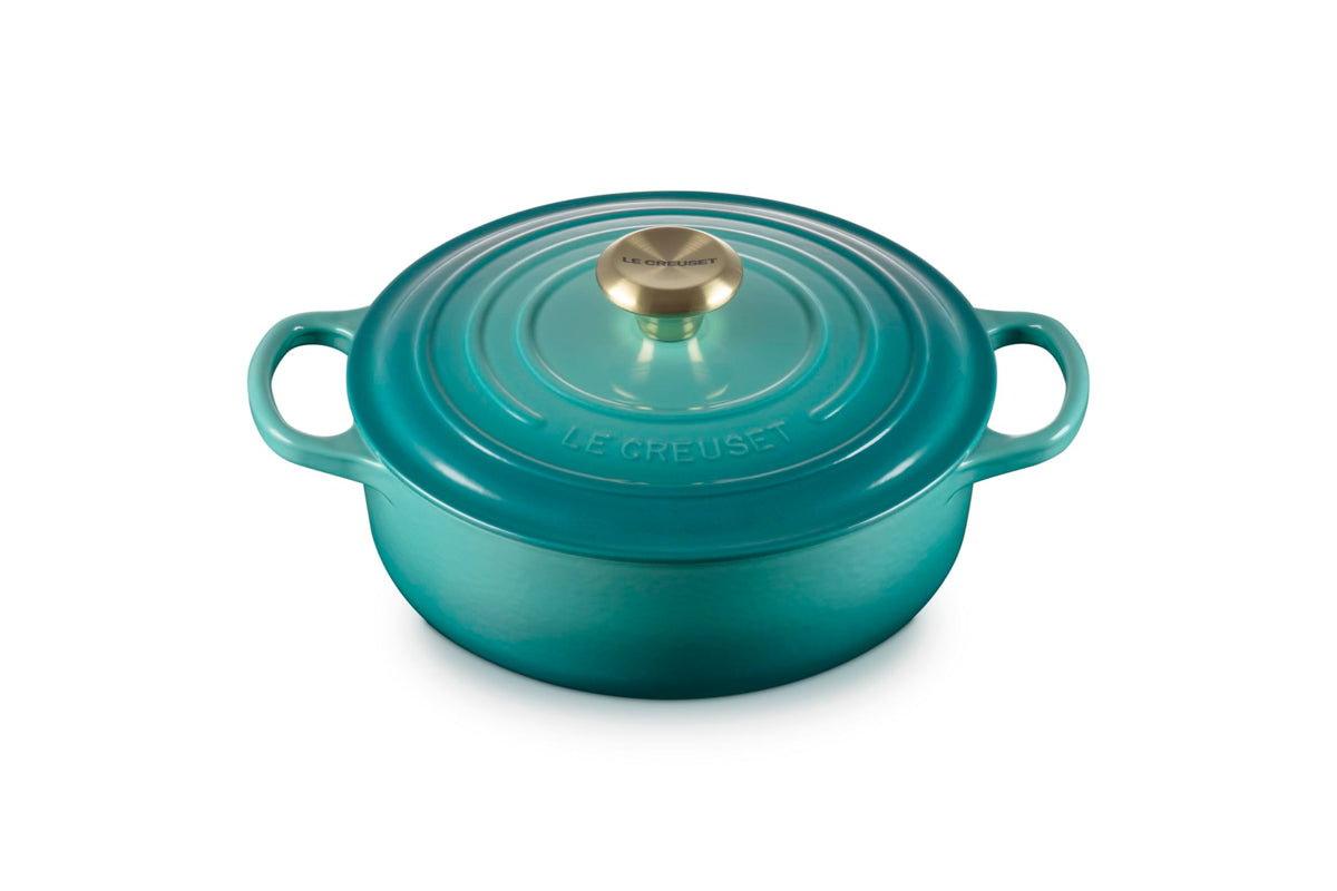 Le Creuset Enameled Cast Iron Round Wide Dutch Oven, 3.5 qt., Sea Salt