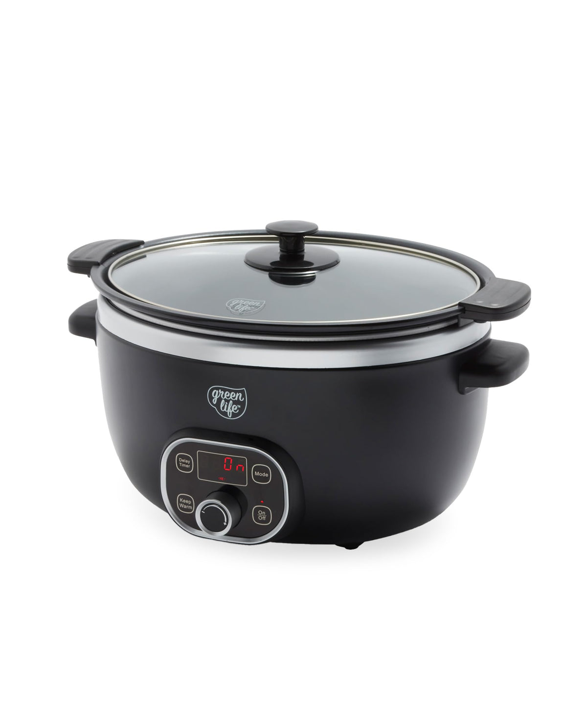 GreenLife 8QT Ceramic Nonstick Slow Cooker, Cooktop/Oven Safe, Cream
