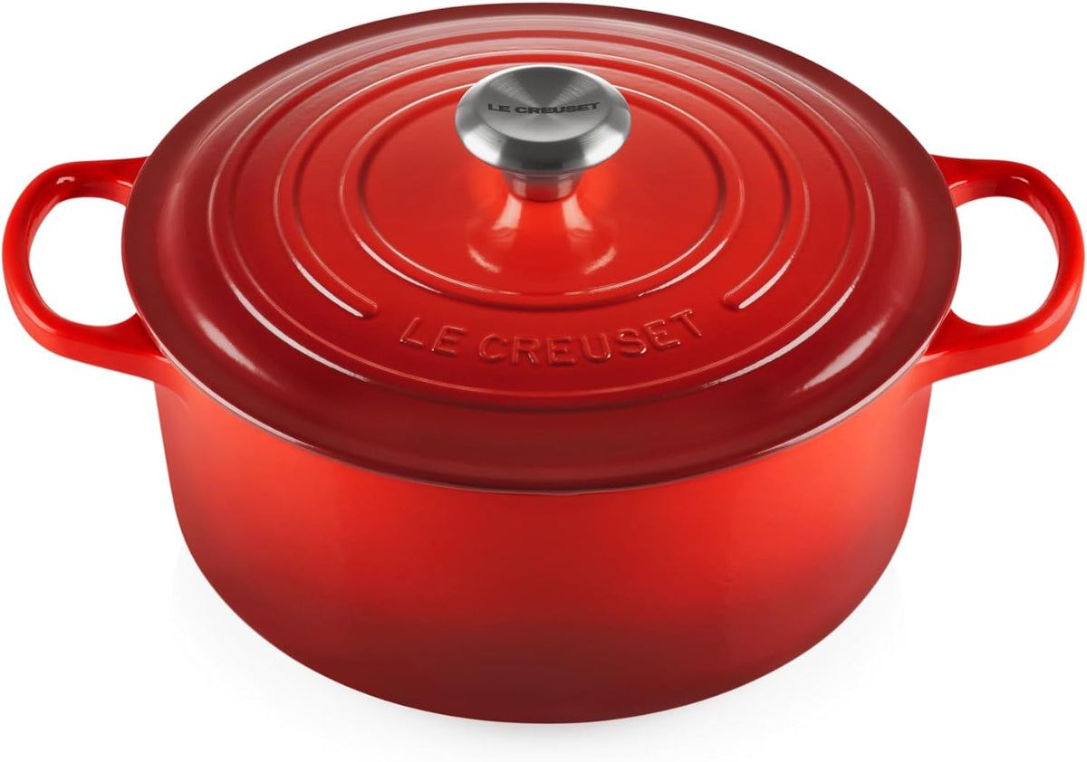 Le Creuset Enameled Cast Iron Round Dutch Oven, 5.5 qt., Cerise