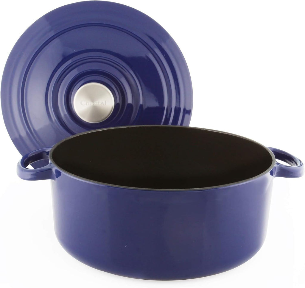 Chantal Cast Iron Dutch Oven, 7 qt, US Formulated Premium Enamel, Cobalt Blue