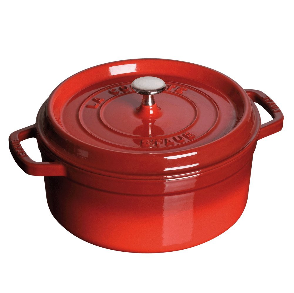 Staub Cast Iron 7-qt Round Cocotte - Grenadine, Made in France