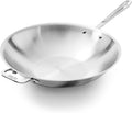 All-Clad D3® Stainless Steel 14" Wok Pan with Lid, Made in the USA