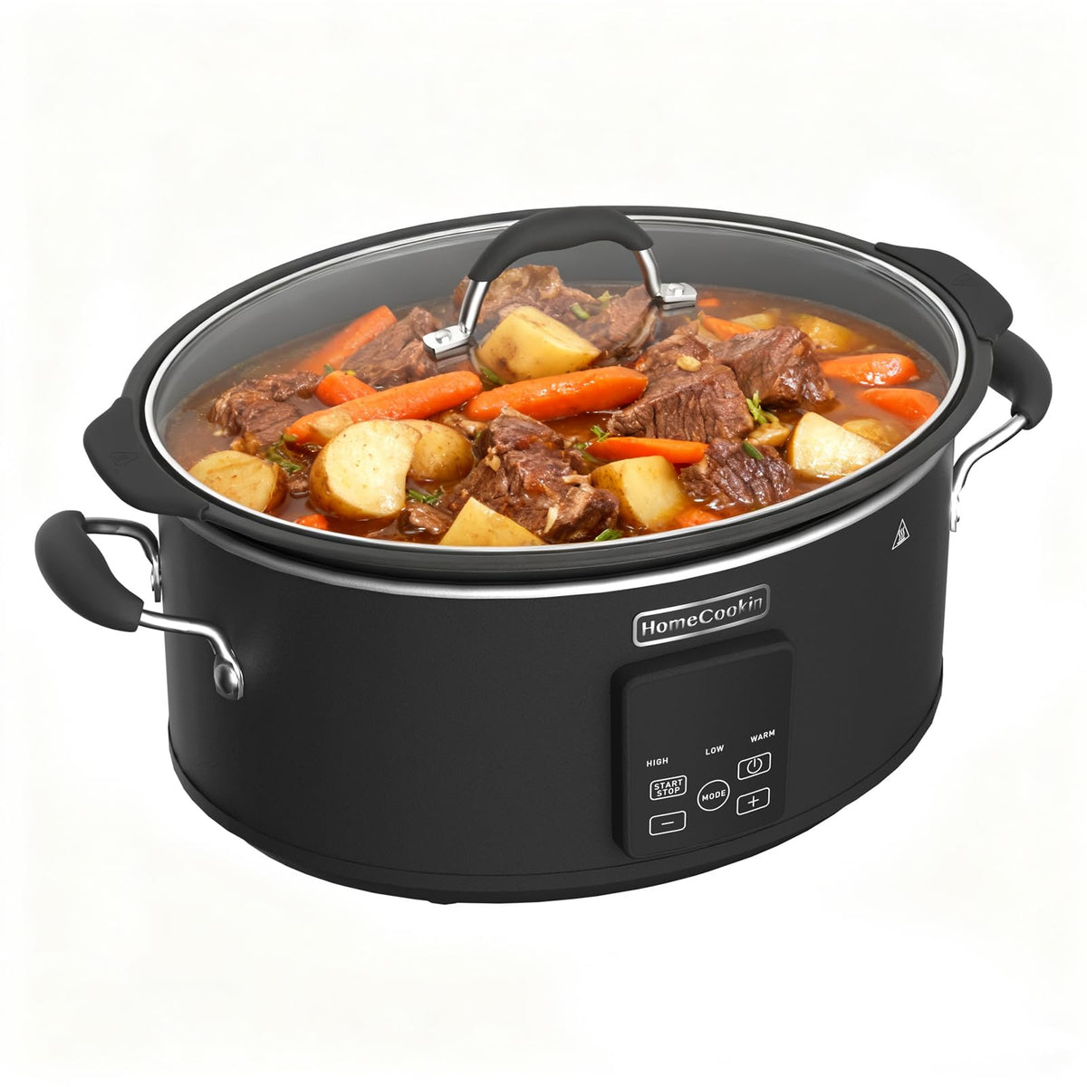 HOMECOOKIN Slow Cooker, Extra Large 10 Quart Programmable Slow Cookers, Dishwasher Safe Glass Lid & Crock, Kitchen Appliance for Families and Gatherings,Blue