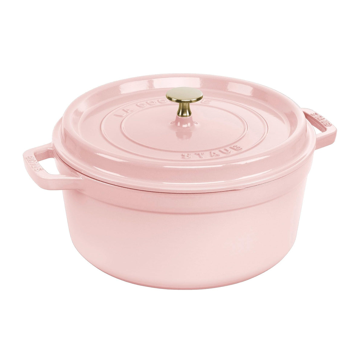STAUB Cast Iron Dutch Oven 4-qt Round Cocotte, Made in France, Serves 3-4, White