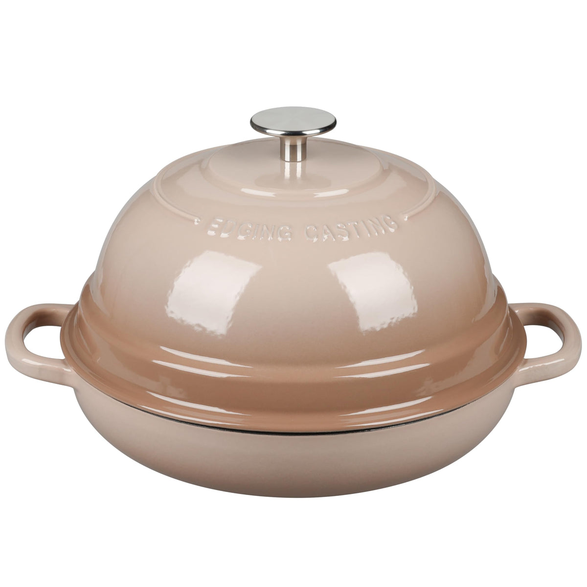 EDGING CASTING Enameled Cast Iron Dutch Oven Pot with Lid, Round Bread Oven for Homemade Sourdough Bread Baking, 6 Quart, Seasalt