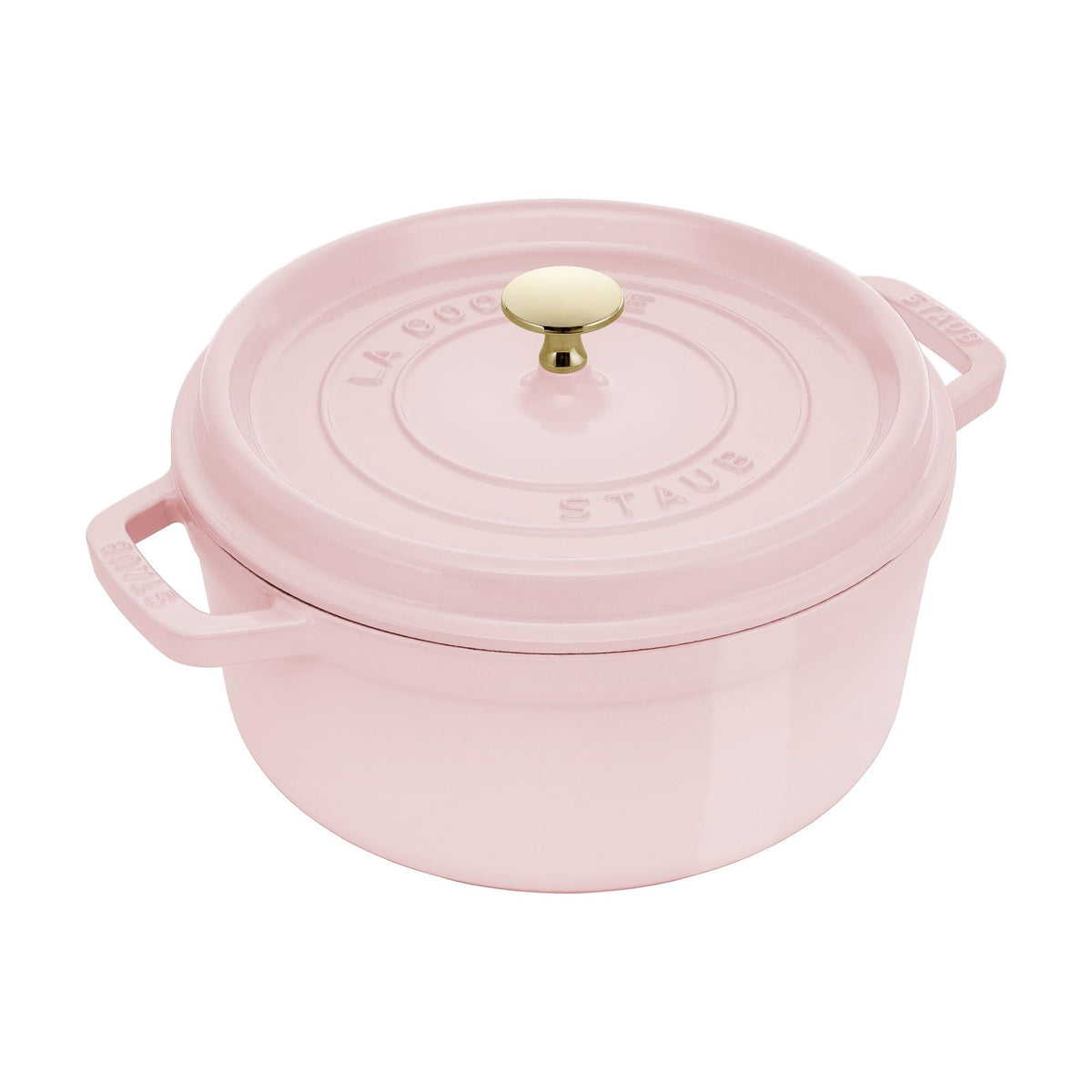 STAUB Cast Iron Dutch Oven 4-qt Round Cocotte, Made in France, Serves 3-4, White