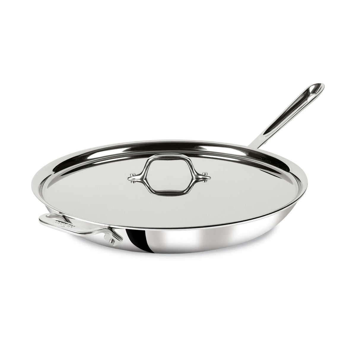 All-Clad D3® Stainless Steel 12" Fry Pan with Lid, Made in the USA