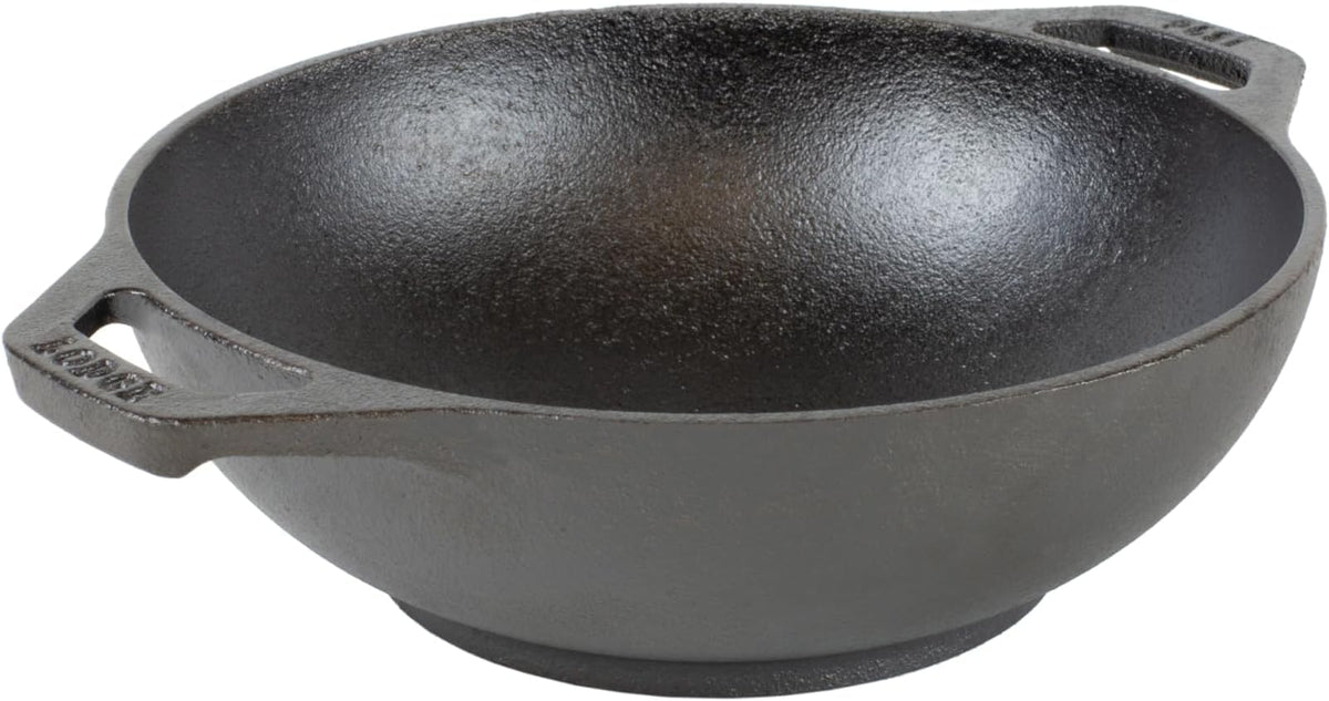 Lodge Cast Iron Wok with Dual Loop Handles, PFAS Free, 14 Inches