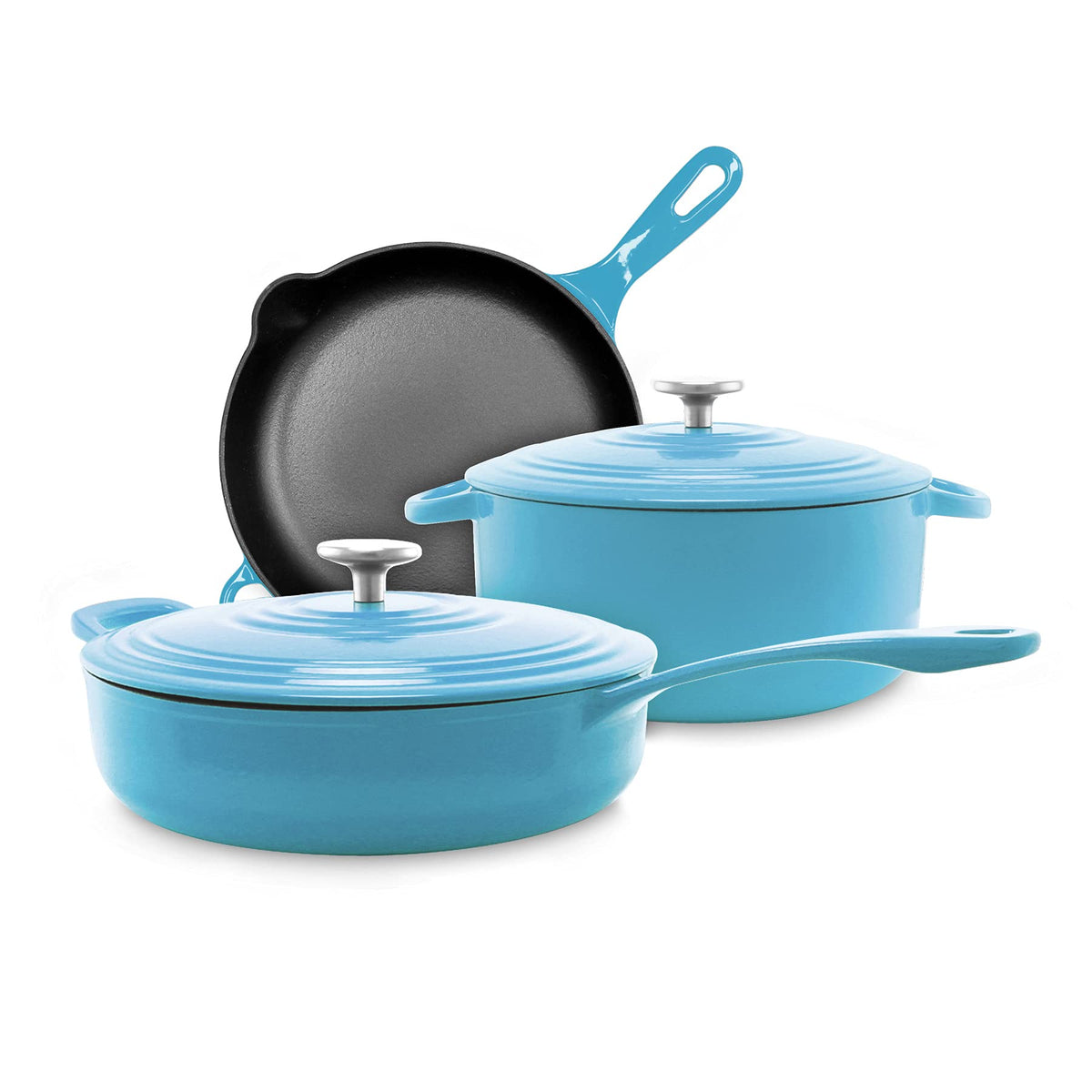 Chantal Cast Iron Dutch Oven, 7 qt, US Formulated Premium Enamel, Cobalt Blue