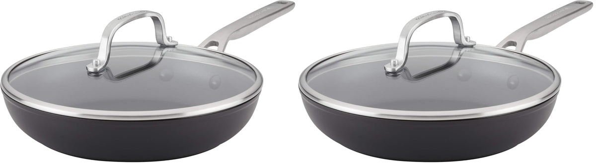 KitchenAid Hard-Anodized Nonstick Stir Fry Pan/Wok, 12.25-Inch, Matte Black