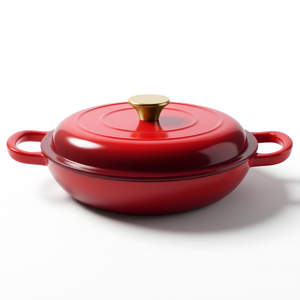 6 Quart Dutch Oven Enameled Cast Iron with Lid - Big Dual Handles - Oven Safe up to 500°F - Classic Round Pot for Versatile Cooking Cream