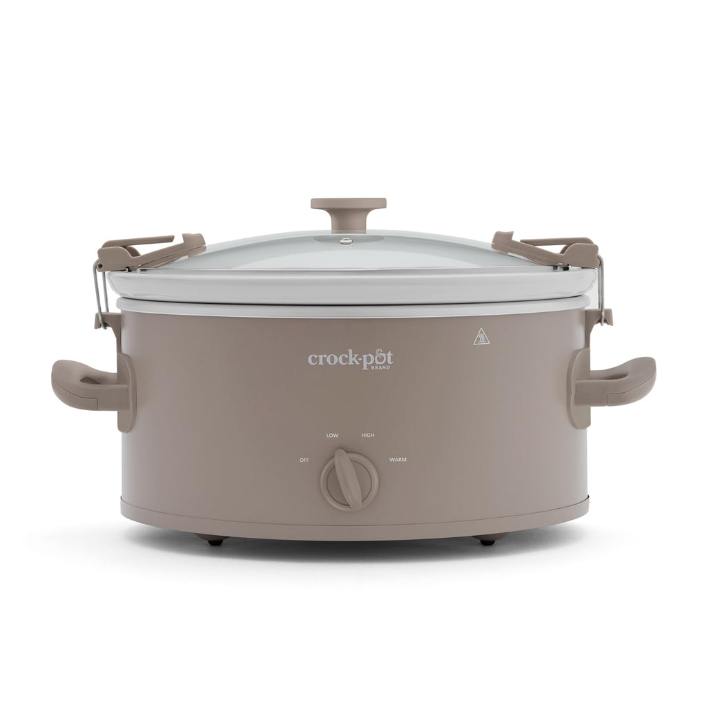 Crock-Pot Cook N Carry Oval Manual Portable Slow Cooker, Silver, 6-Quart